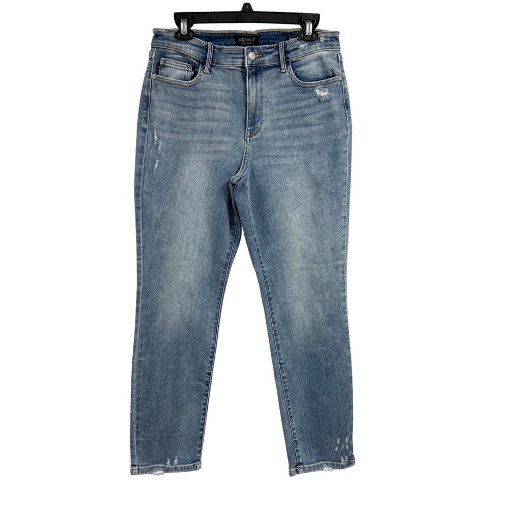 Judy Blue High Rise Slim Fit Distressed Blue Jeans Women's Size 11 / 30